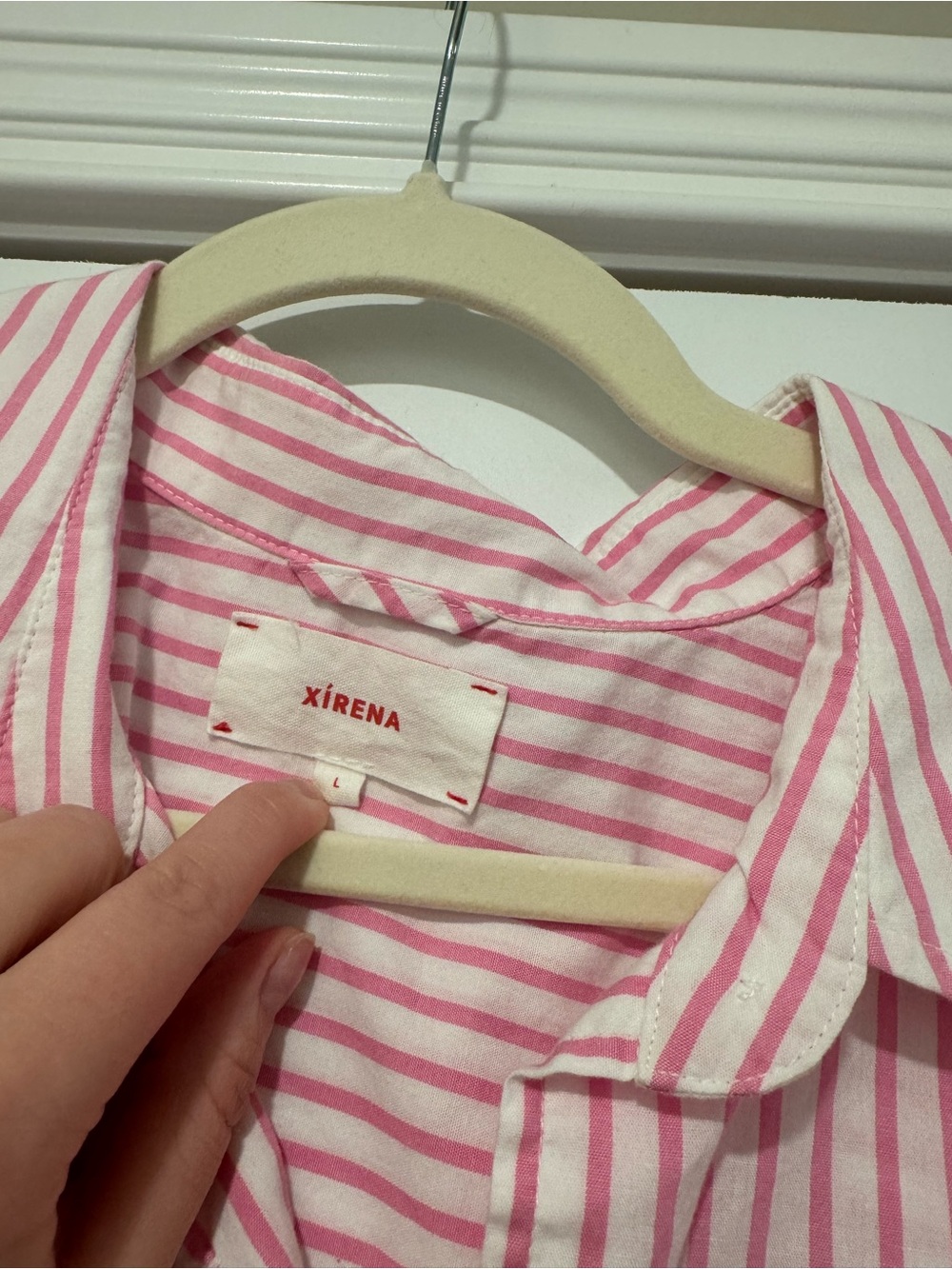 Xirena Pink and White Stripe Top - Picture 2 of 3